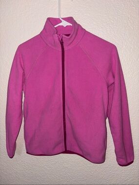 wonder nation Bright Pink Full-Zip Fleece Jacket